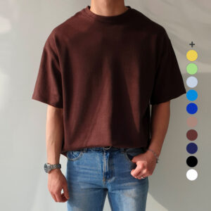 Oversized Solid Color Short Sleeve T-shirt